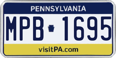PA license plate MPB1695