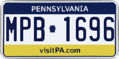 PA license plate MPB1696