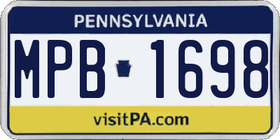 PA license plate MPB1698