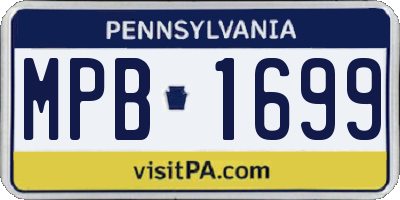 PA license plate MPB1699