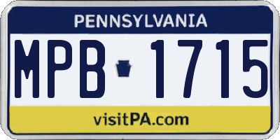 PA license plate MPB1715