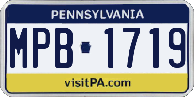 PA license plate MPB1719