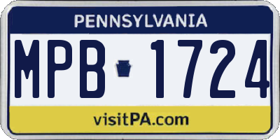 PA license plate MPB1724