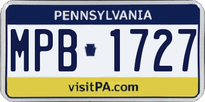 PA license plate MPB1727