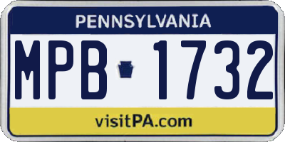 PA license plate MPB1732