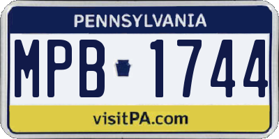 PA license plate MPB1744
