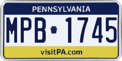 PA license plate MPB1745