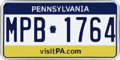 PA license plate MPB1764