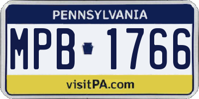 PA license plate MPB1766