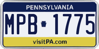 PA license plate MPB1775