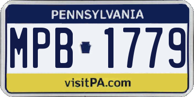 PA license plate MPB1779