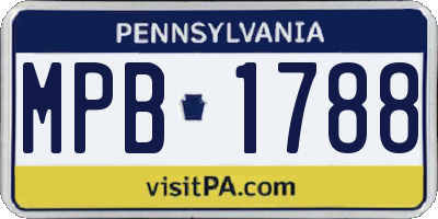 PA license plate MPB1788