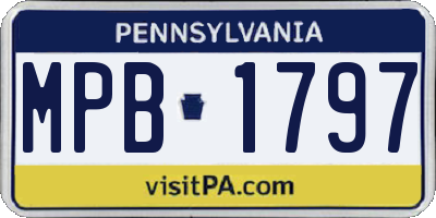 PA license plate MPB1797