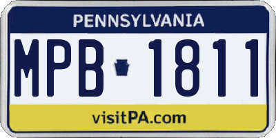 PA license plate MPB1811