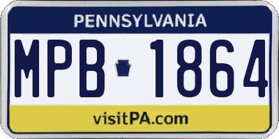 PA license plate MPB1864
