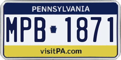 PA license plate MPB1871