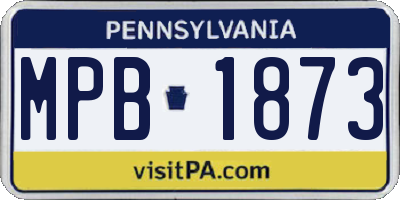 PA license plate MPB1873