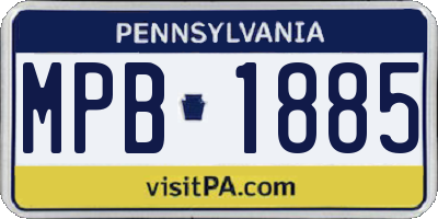 PA license plate MPB1885