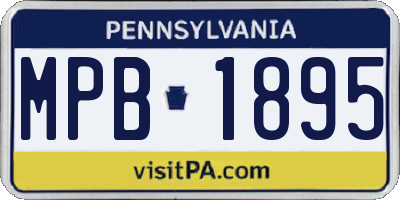 PA license plate MPB1895