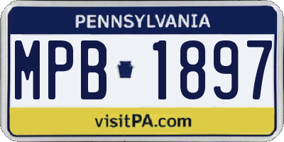 PA license plate MPB1897