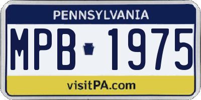 PA license plate MPB1975