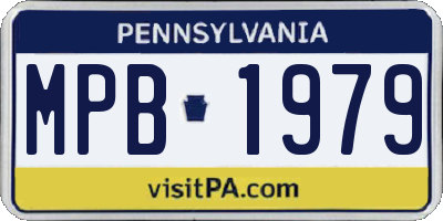 PA license plate MPB1979