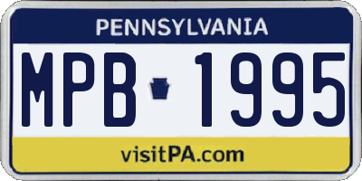 PA license plate MPB1995