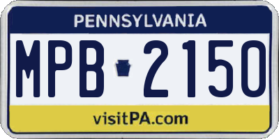 PA license plate MPB2150