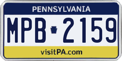PA license plate MPB2159