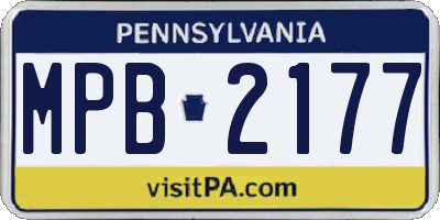 PA license plate MPB2177