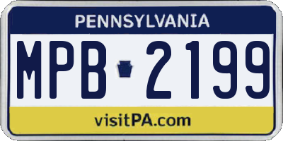PA license plate MPB2199
