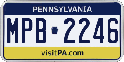 PA license plate MPB2246
