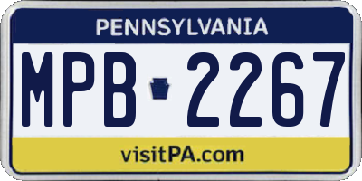 PA license plate MPB2267