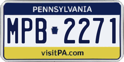 PA license plate MPB2271