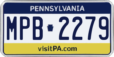 PA license plate MPB2279