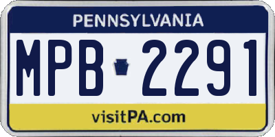 PA license plate MPB2291