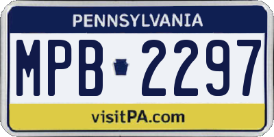 PA license plate MPB2297