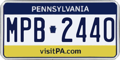 PA license plate MPB2440