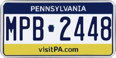 PA license plate MPB2448