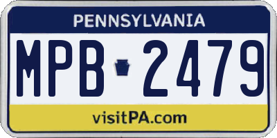 PA license plate MPB2479