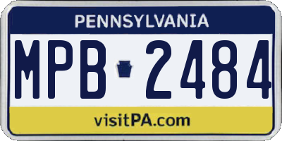 PA license plate MPB2484