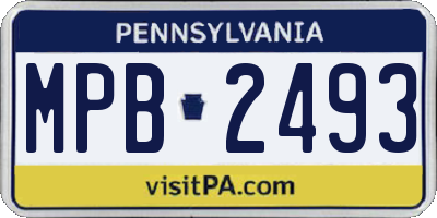 PA license plate MPB2493