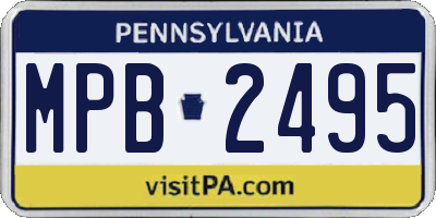 PA license plate MPB2495