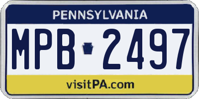 PA license plate MPB2497