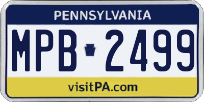PA license plate MPB2499