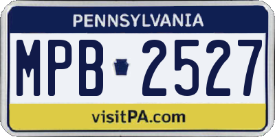 PA license plate MPB2527