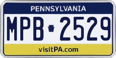 PA license plate MPB2529