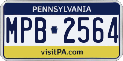 PA license plate MPB2564
