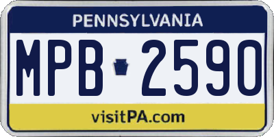 PA license plate MPB2590