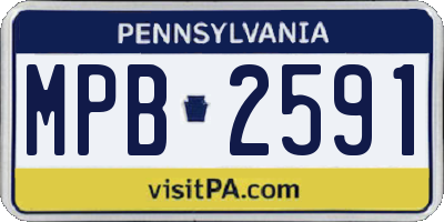 PA license plate MPB2591